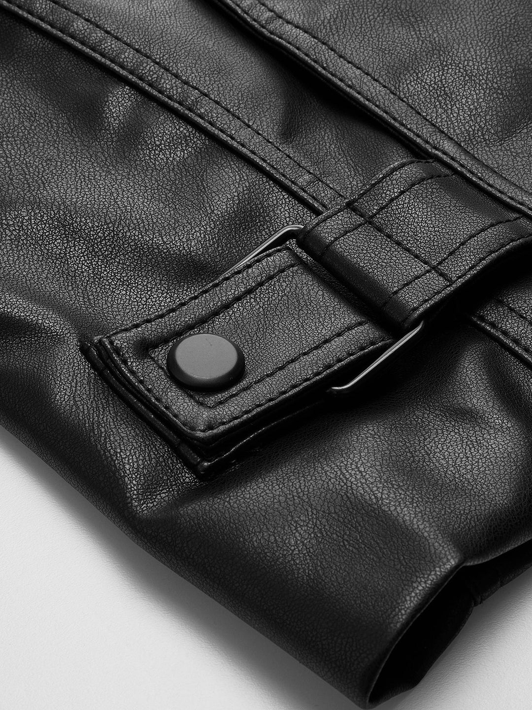 Drune | Schnalle PU Lederjacke