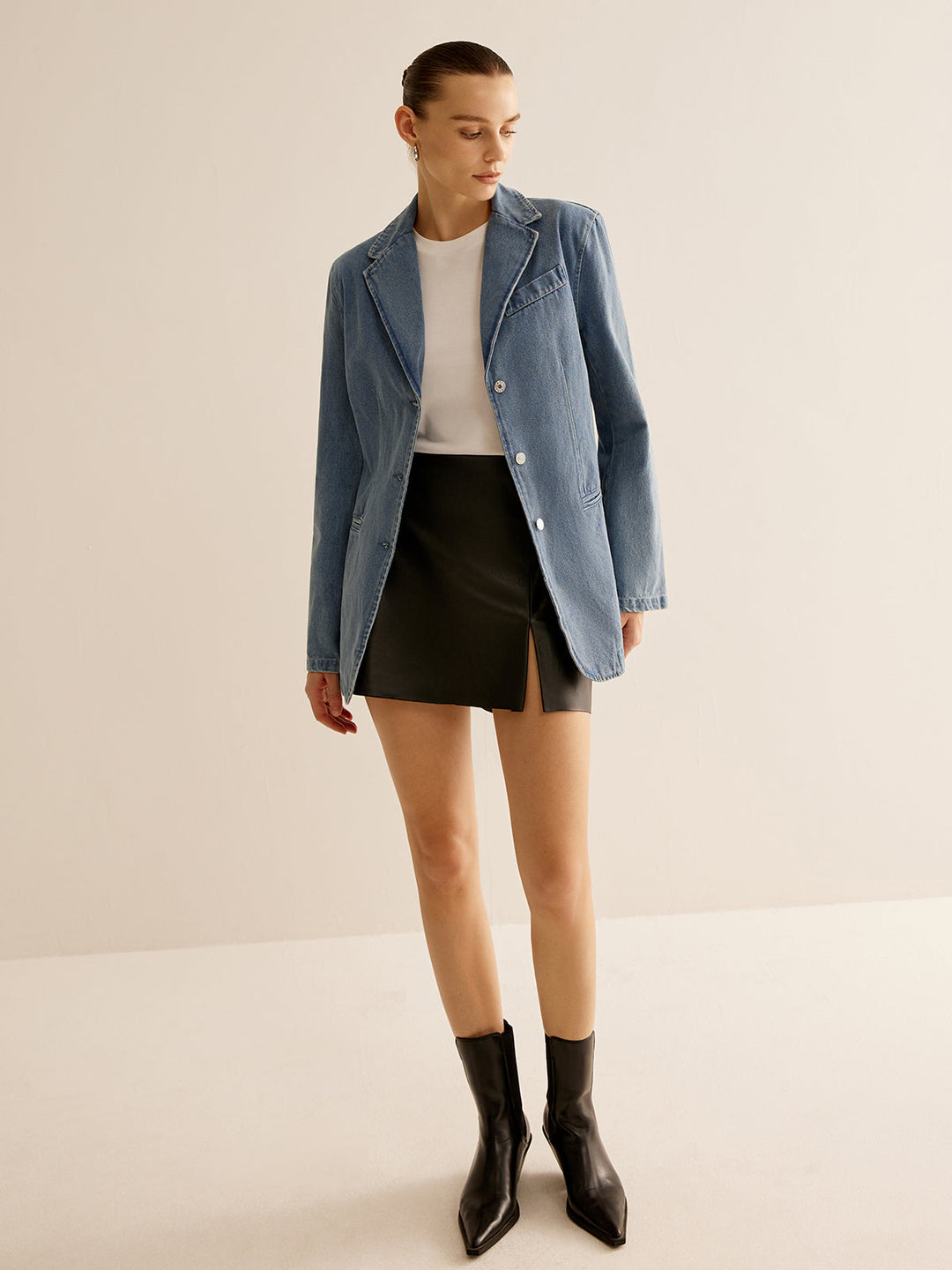 Drune | Denimjacke mit Knopfverschluss Klassischer Schnitt Lässig und Vielseitig