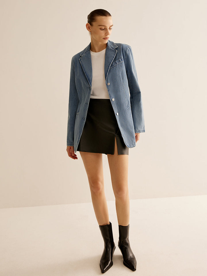 Drune | Denimjacke mit Knopfverschluss Klassischer Schnitt Lässig und Vielseitig