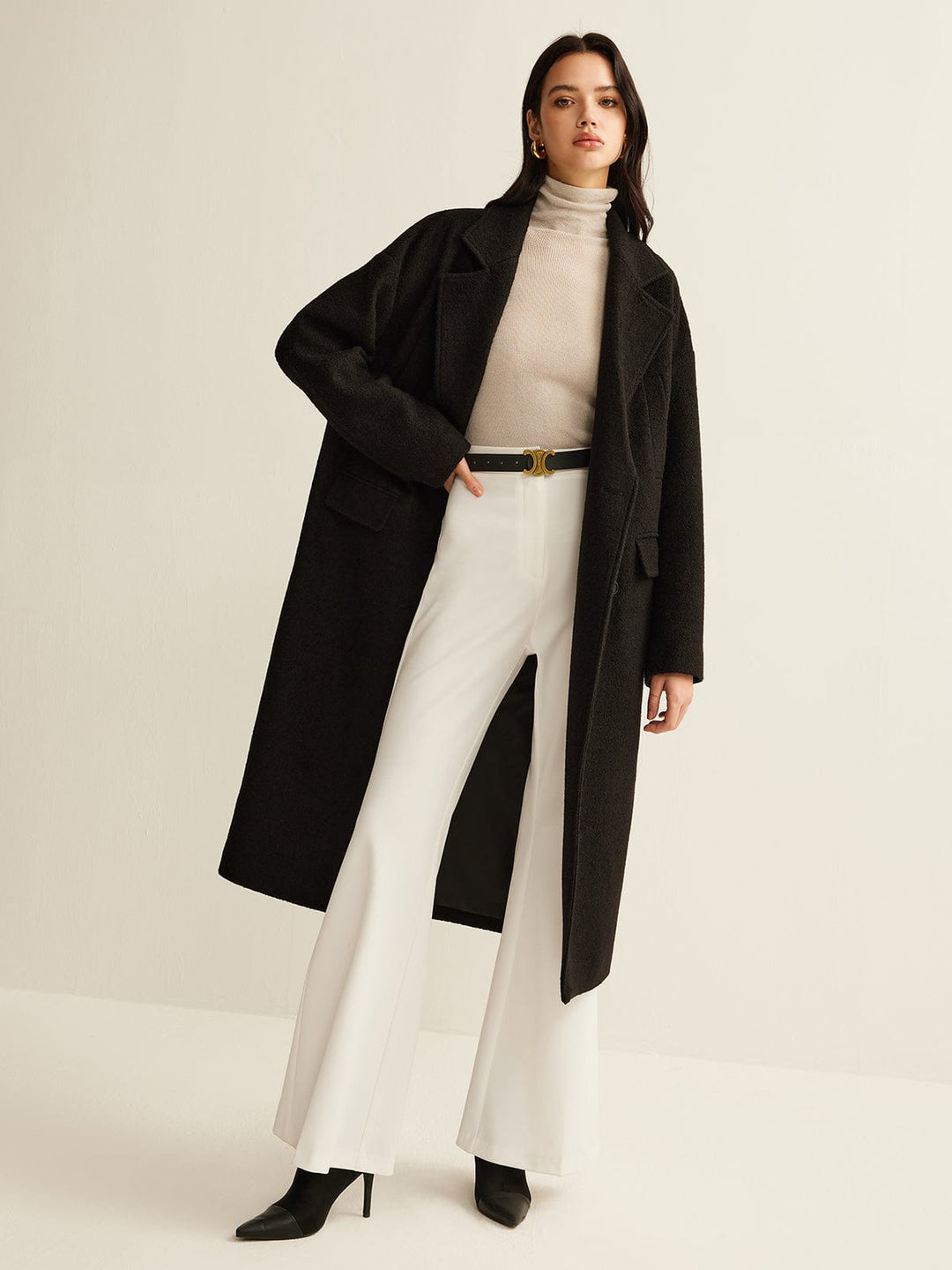 Drune | Schwarzer Klassischer Trenchcoat