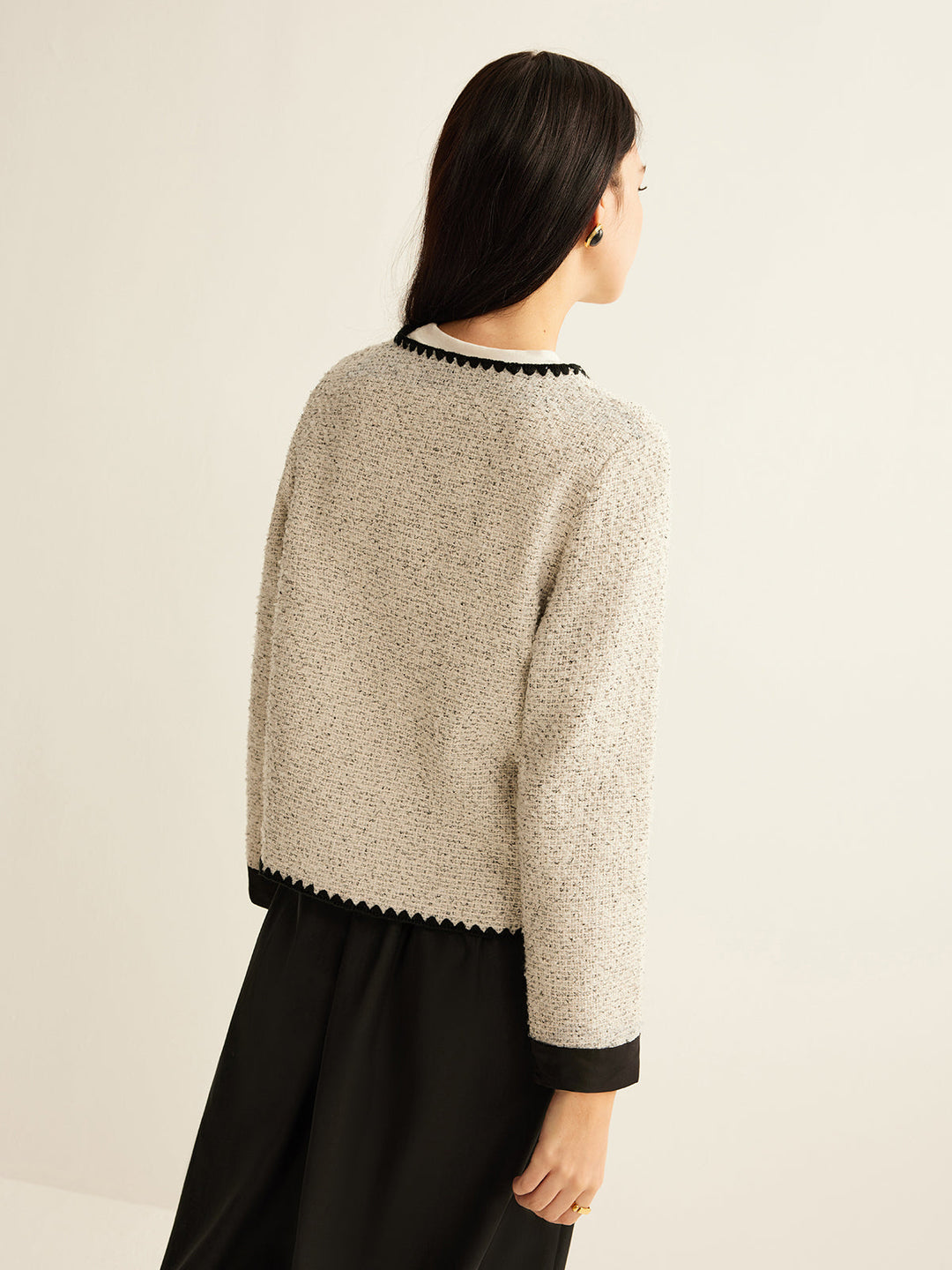 Drune | Trim Tweed Kurze Jacke