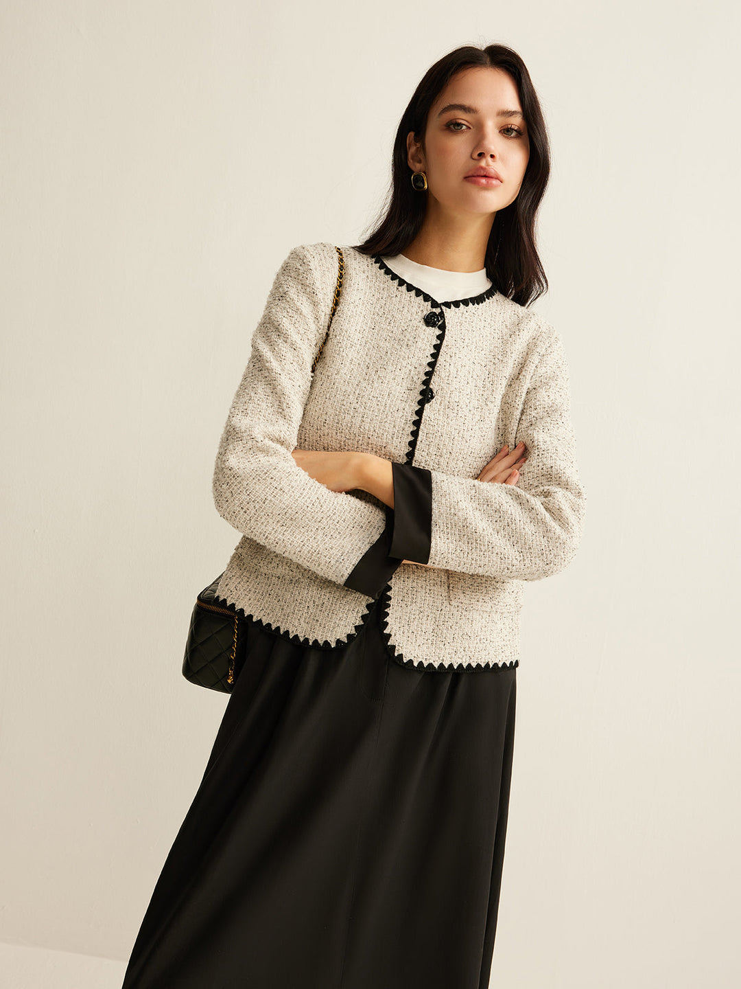 Drune | Trim Tweed Kurze Jacke