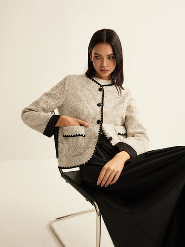 Drune | Trim Tweed Kurze Jacke