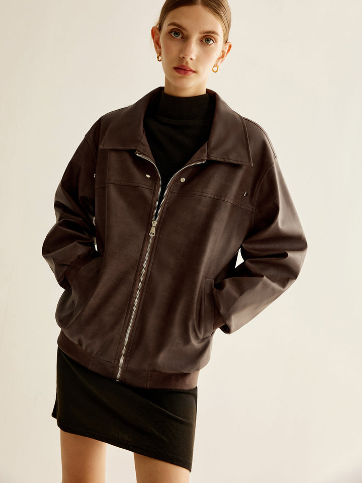Drune | Shift PU-Lederjacke