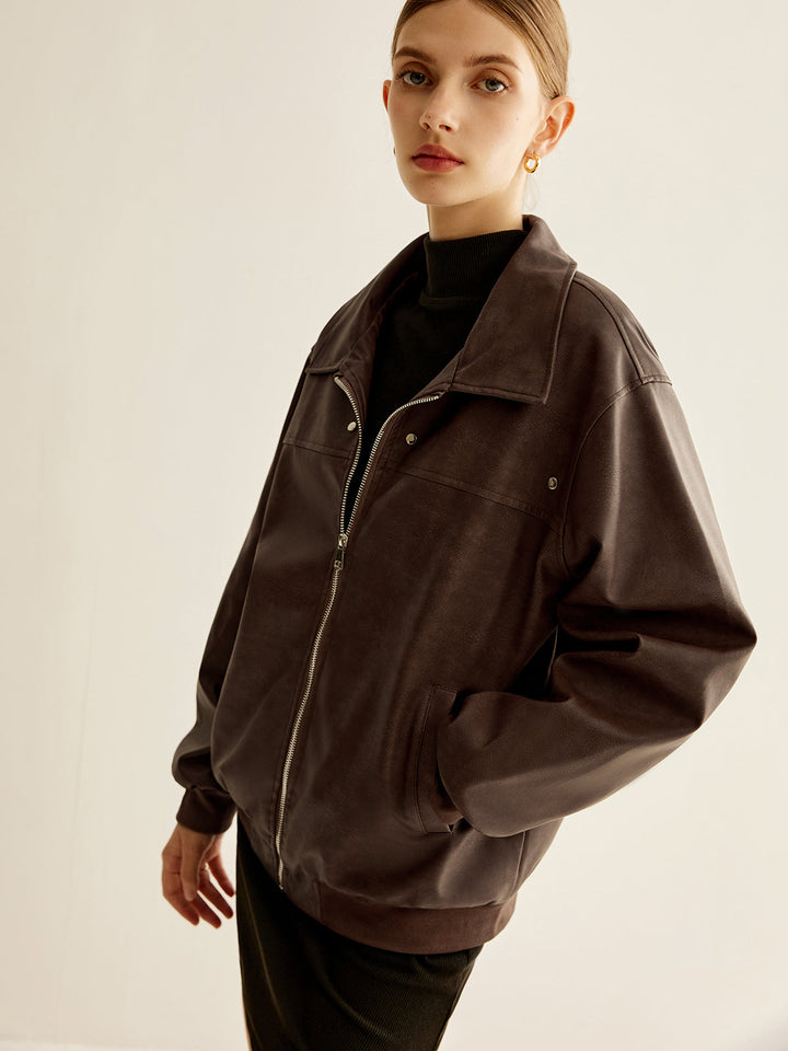 Drune | Shift PU-Lederjacke