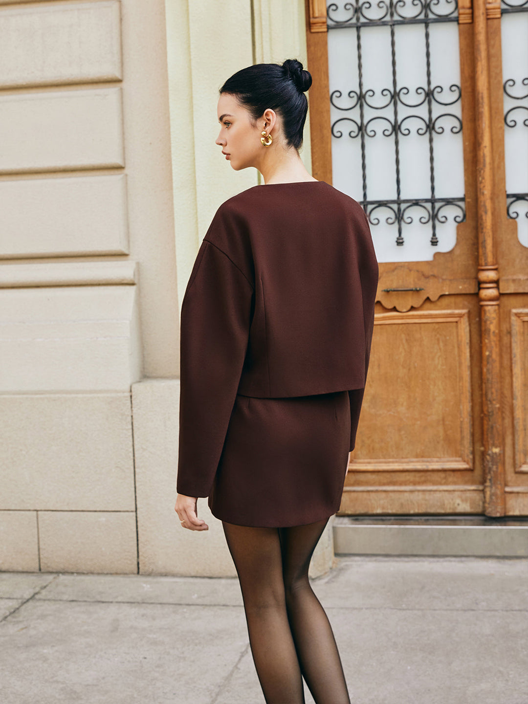 Drune | Puffärmel kurze Jacke