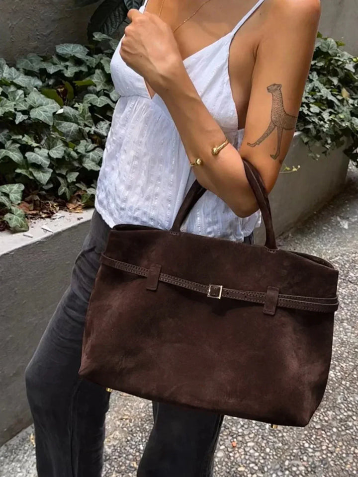 Drune | Schnallen-Design Top-Handle Tasche