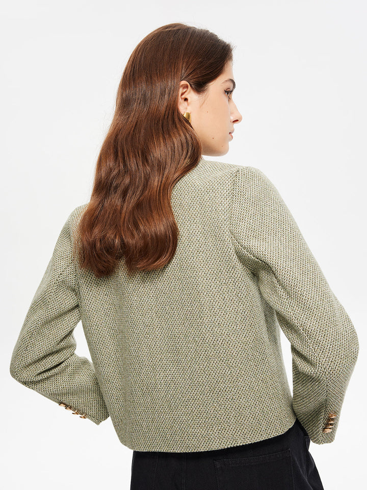Drune | Hals Taschen Tweedjacke