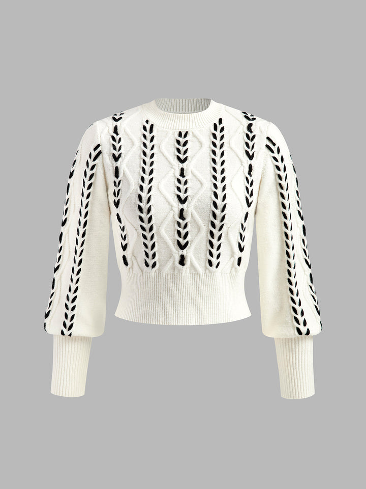 Drune | Strickpullover mit Lochmuster Acrylmischung Elegant und Modern