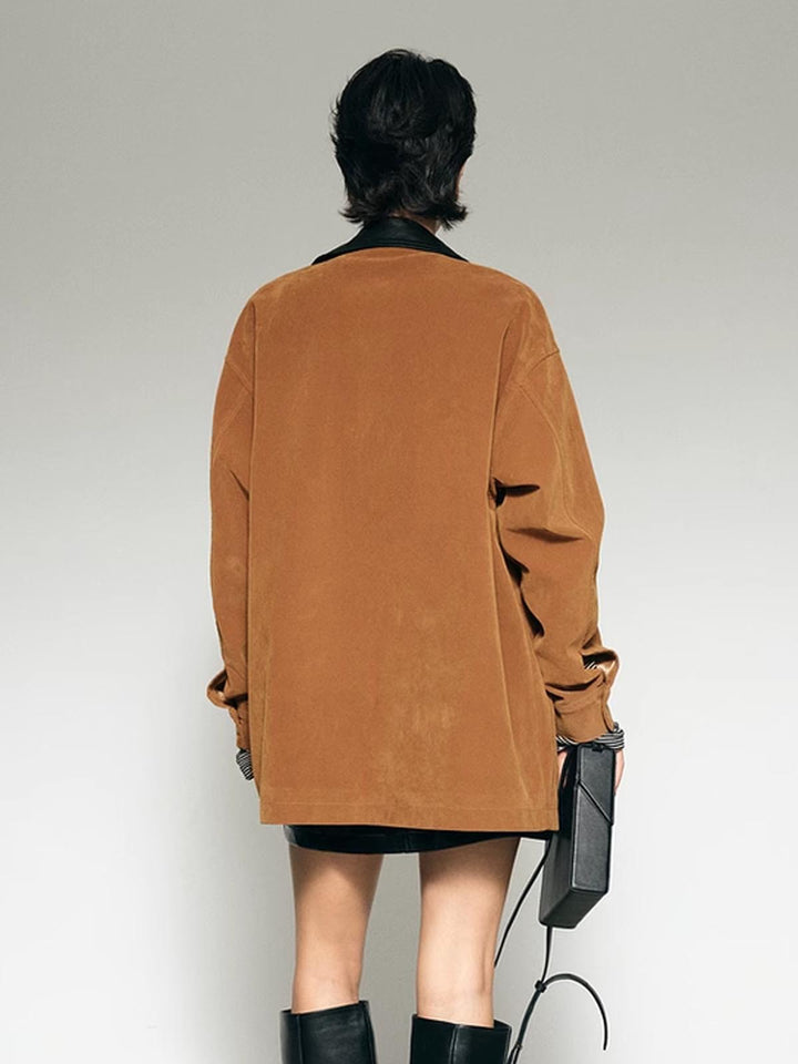 Drune | Kragen Oversized Wildlederjacke