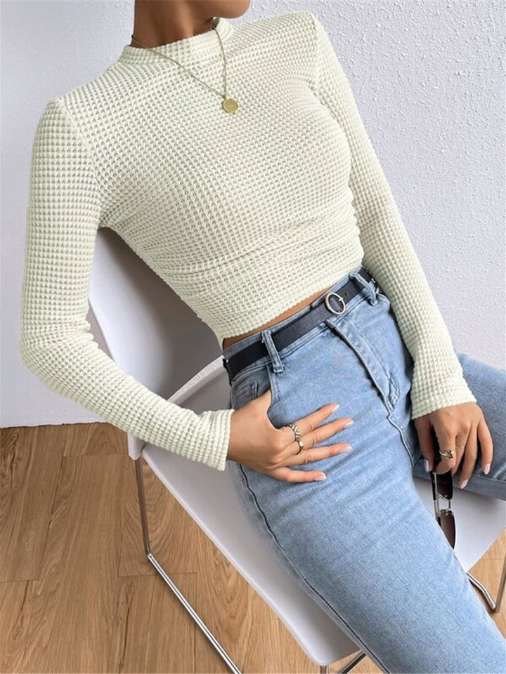 Drune | Slim-Pullover im Waffelmuster