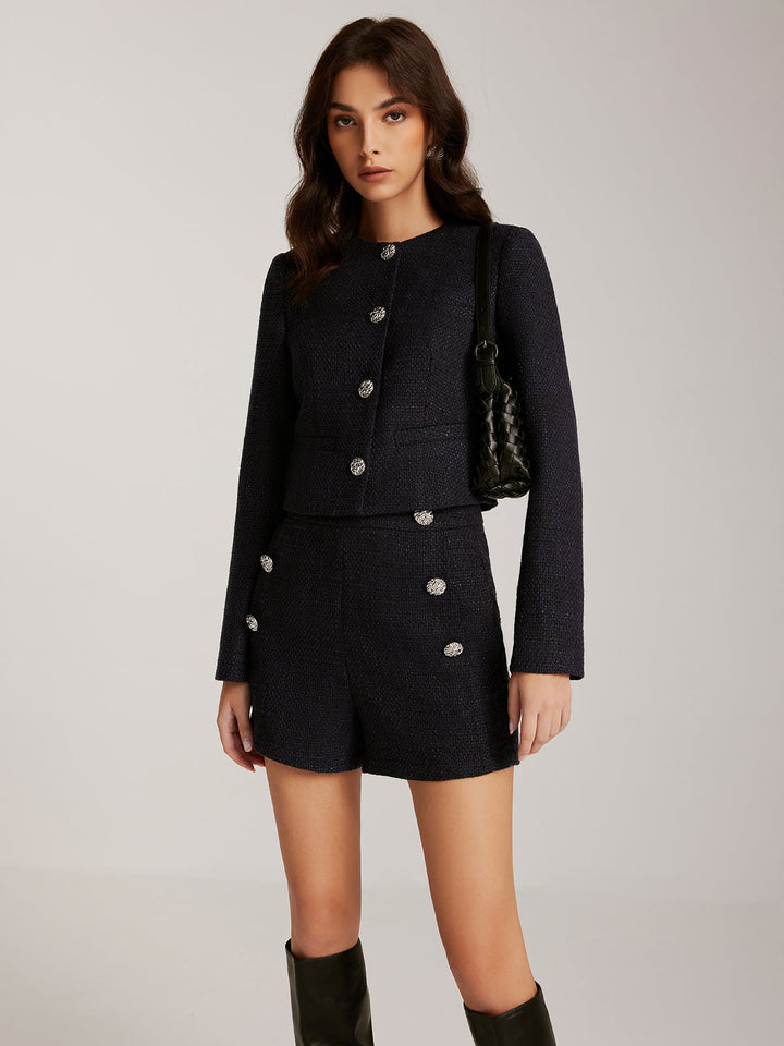 Drune | Daunen Tweed Kurzjacke