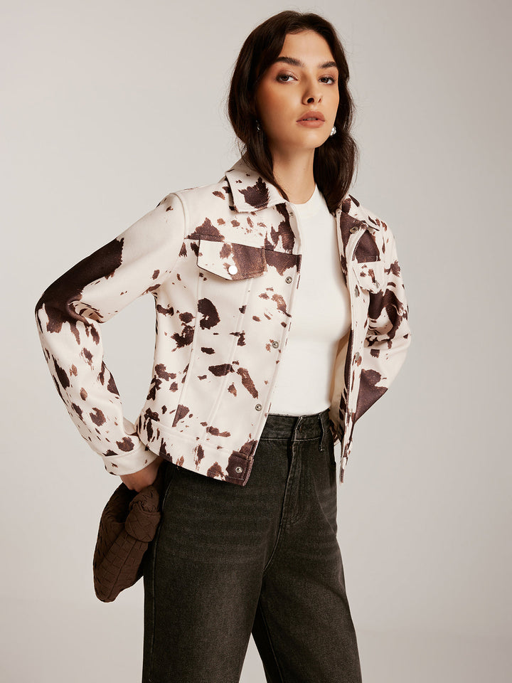 Drune | Gedruckte Tweed Kurzjacke
