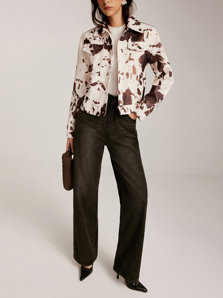 Drune | Gedruckte Tweed Kurzjacke