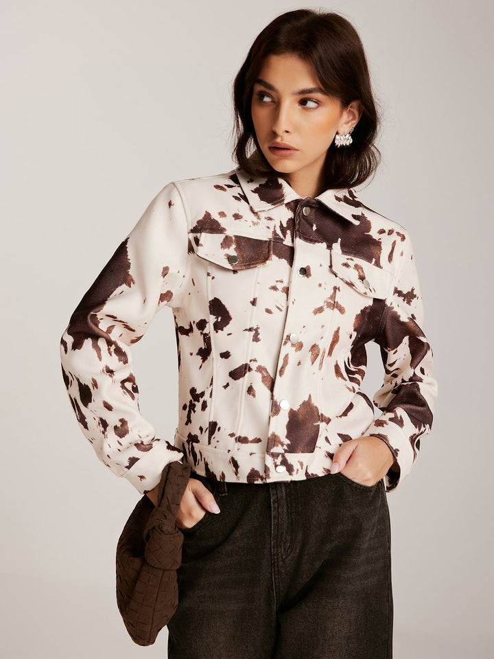 Drune | Gedruckte Tweed Kurzjacke