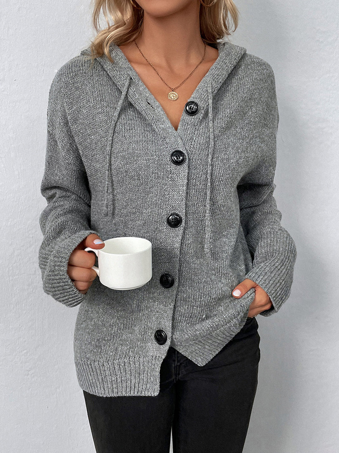 Drune | Lässige Strickjacke mit Knopfverschluss Weich und Warm Perfekt Zum Layering
