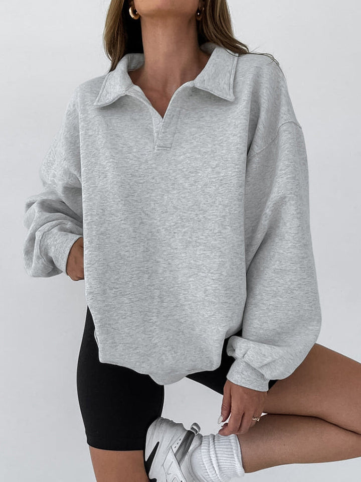 Drune | Sweatshirt mit Kragen Baumwollmischung Lässig und Trendy