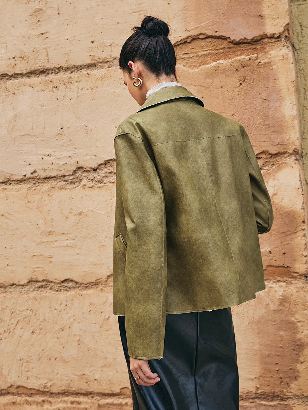 Drune | PU-Leder Gerade Jacke
