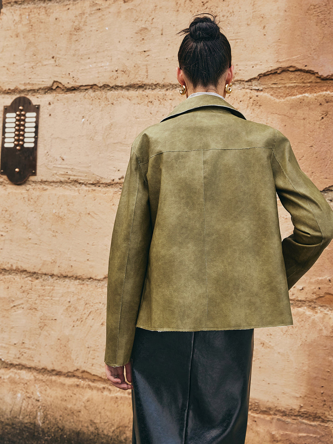 Drune | PU-Leder Gerade Jacke
