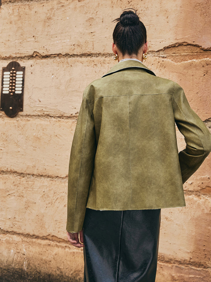 Drune | PU-Leder Gerade Jacke