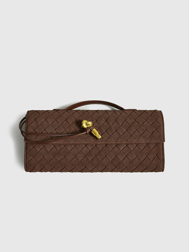 Drune | Klapp Suede Clutch Tasche