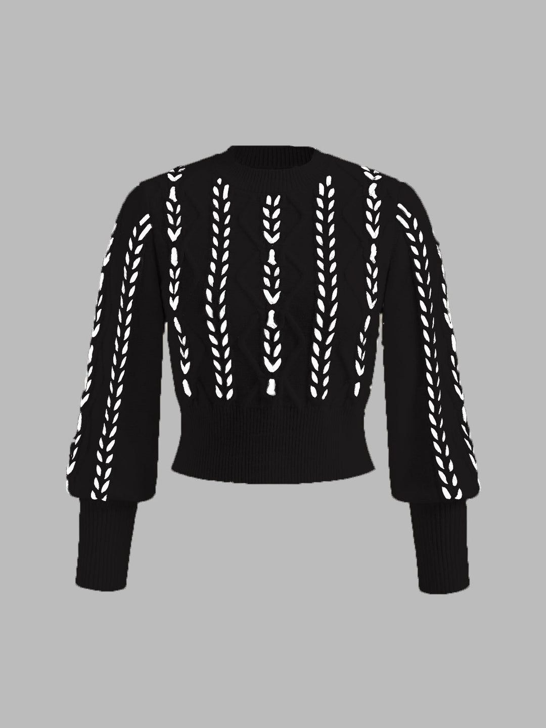 Drune | Strickpullover mit Lochmuster Acrylmischung Elegant und Modern