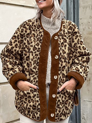 Drune | Trim Minky Leopard Jacke