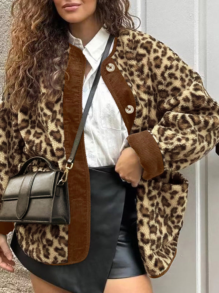 Drune | Trim Minky Leopard Jacke