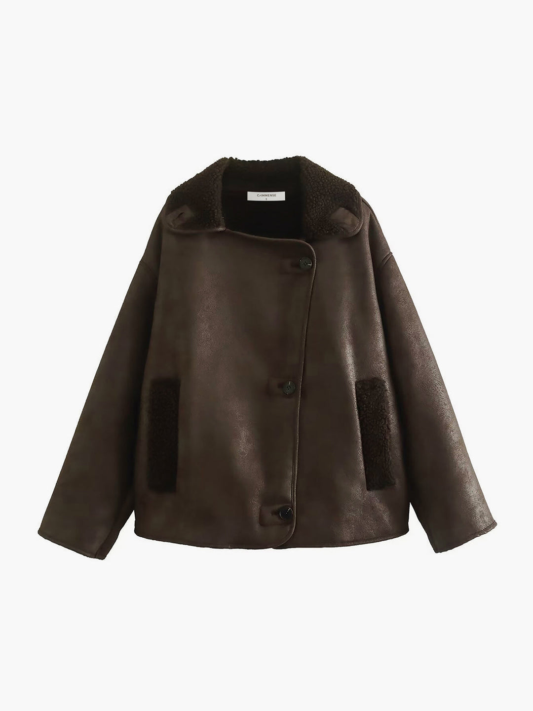 Drune | Fauxleder Warme Jacke