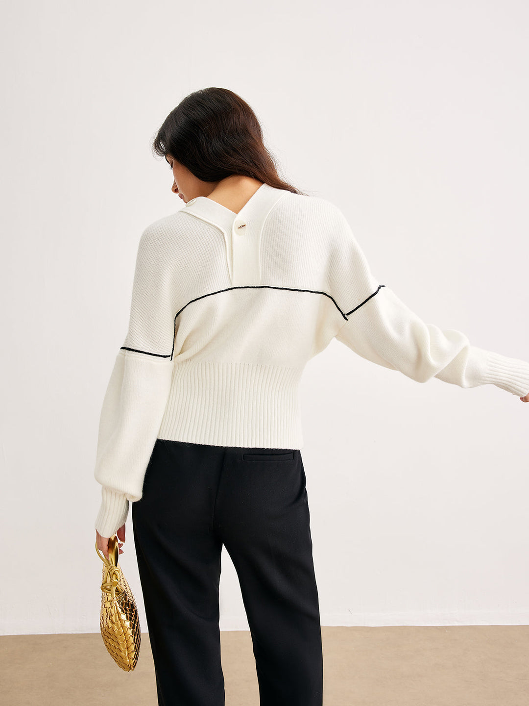 Drune | Strickcardigan mit Knöpfen V-ausschnitt Zeitlose Eleganz