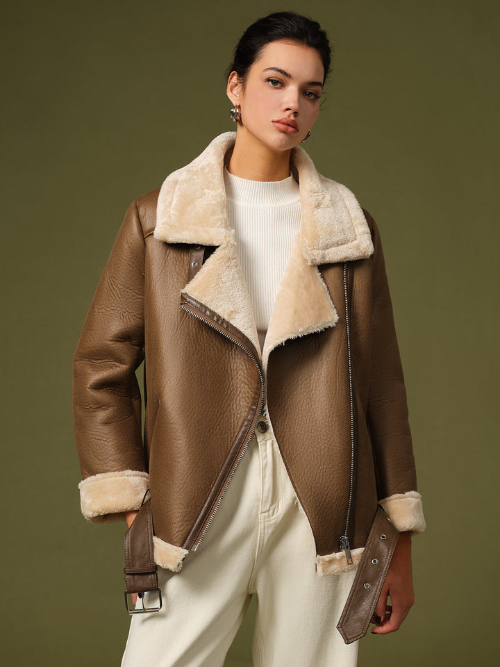 Drune | Gürtelige weiche Fleecejacke