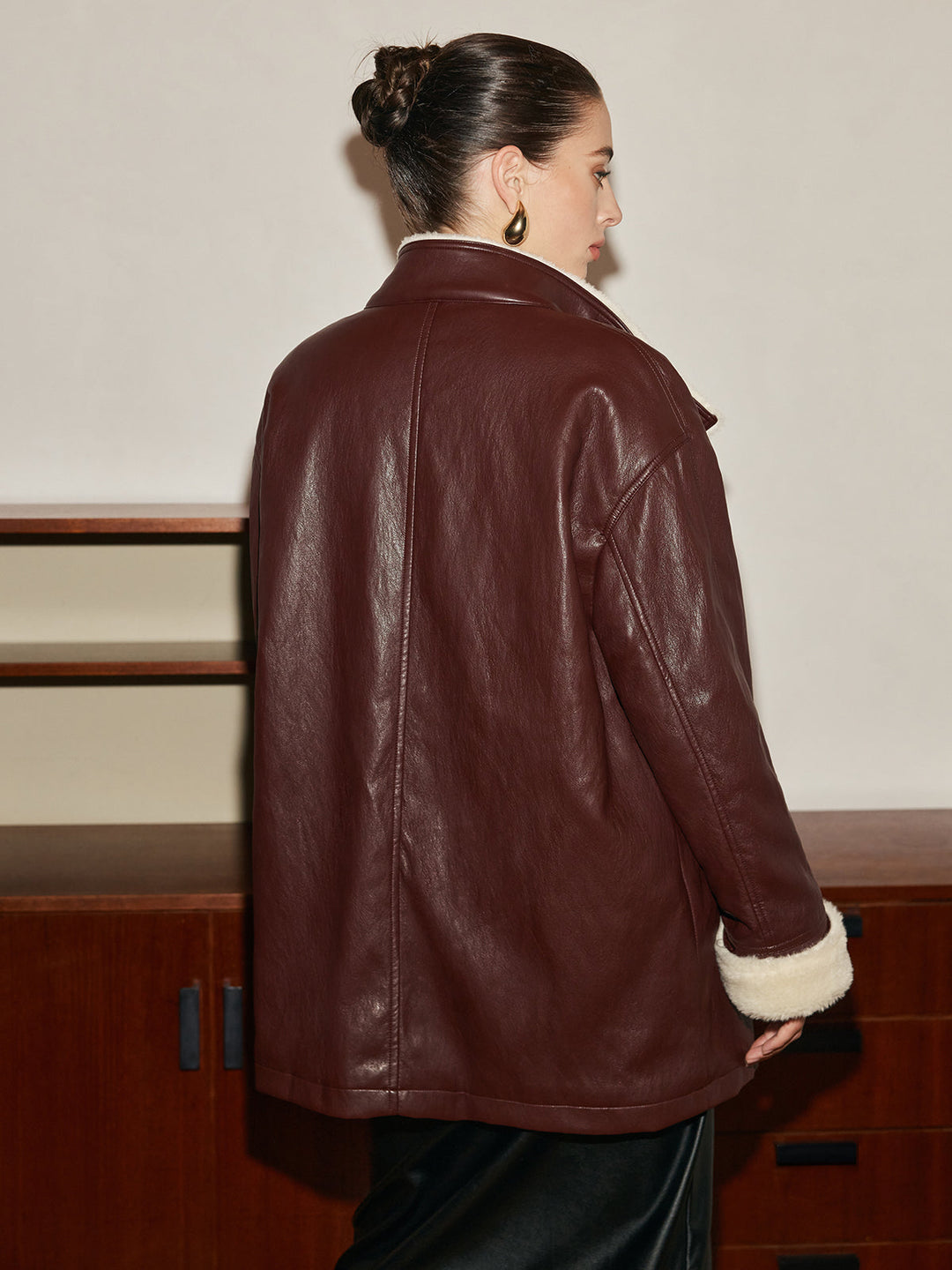 Drune | PU-Leder Gurtjacke