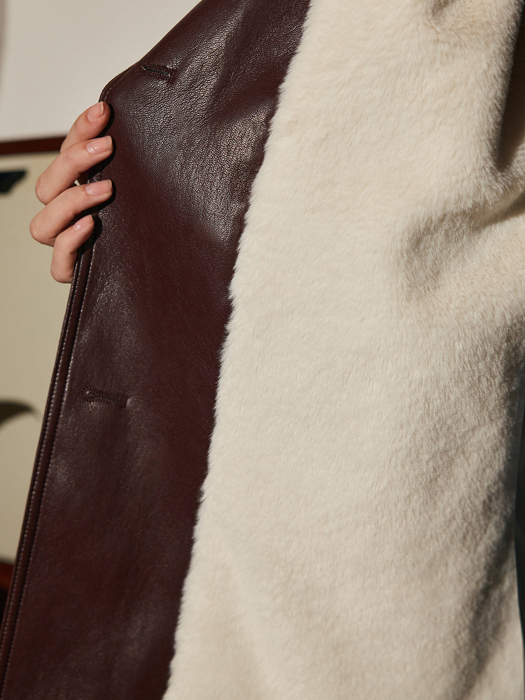 Drune | PU-Leder Gurtjacke