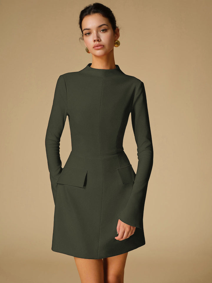 Drune | Minimalistische Schlichte Gesäßausschnitt Kleid