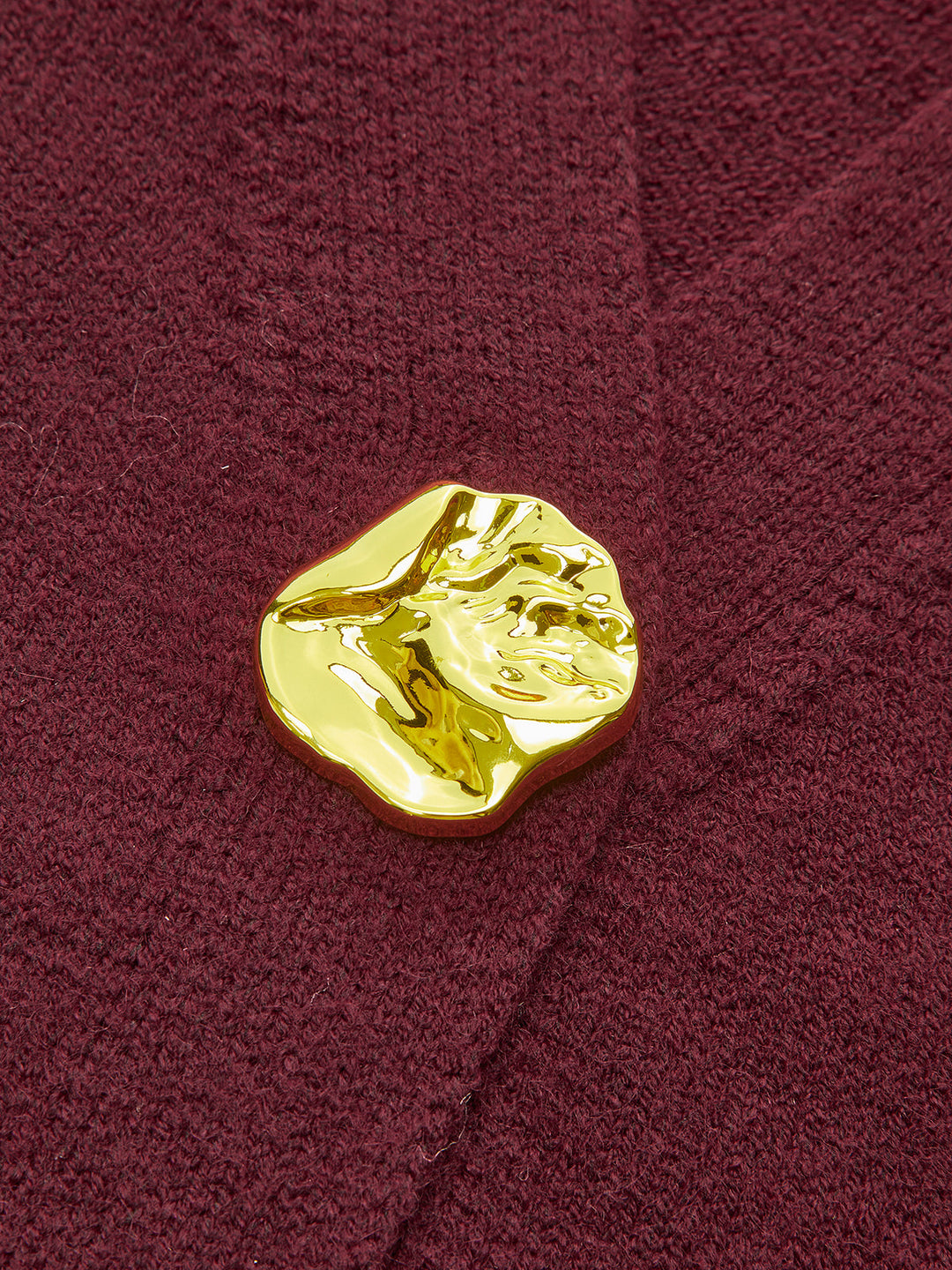 Drune | Eleganter Metallknopf Kurzer Strickjacke