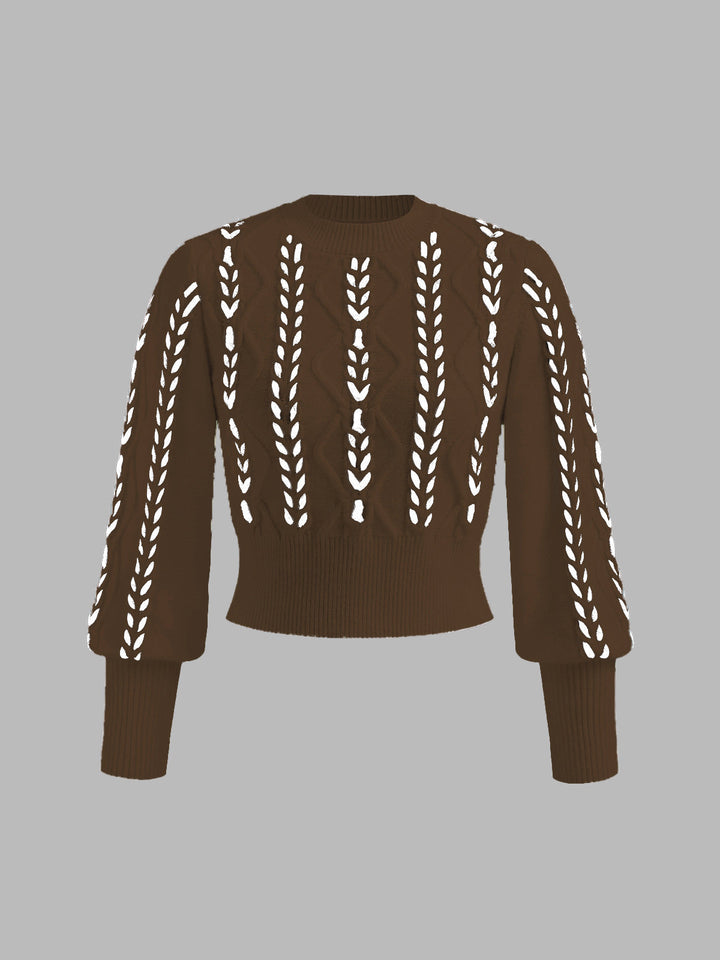 Drune | Strickpullover mit Lochmuster Acrylmischung Elegant und Modern