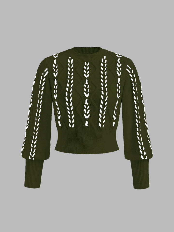 Drune | Strickpullover mit Lochmuster Acrylmischung Elegant und Modern