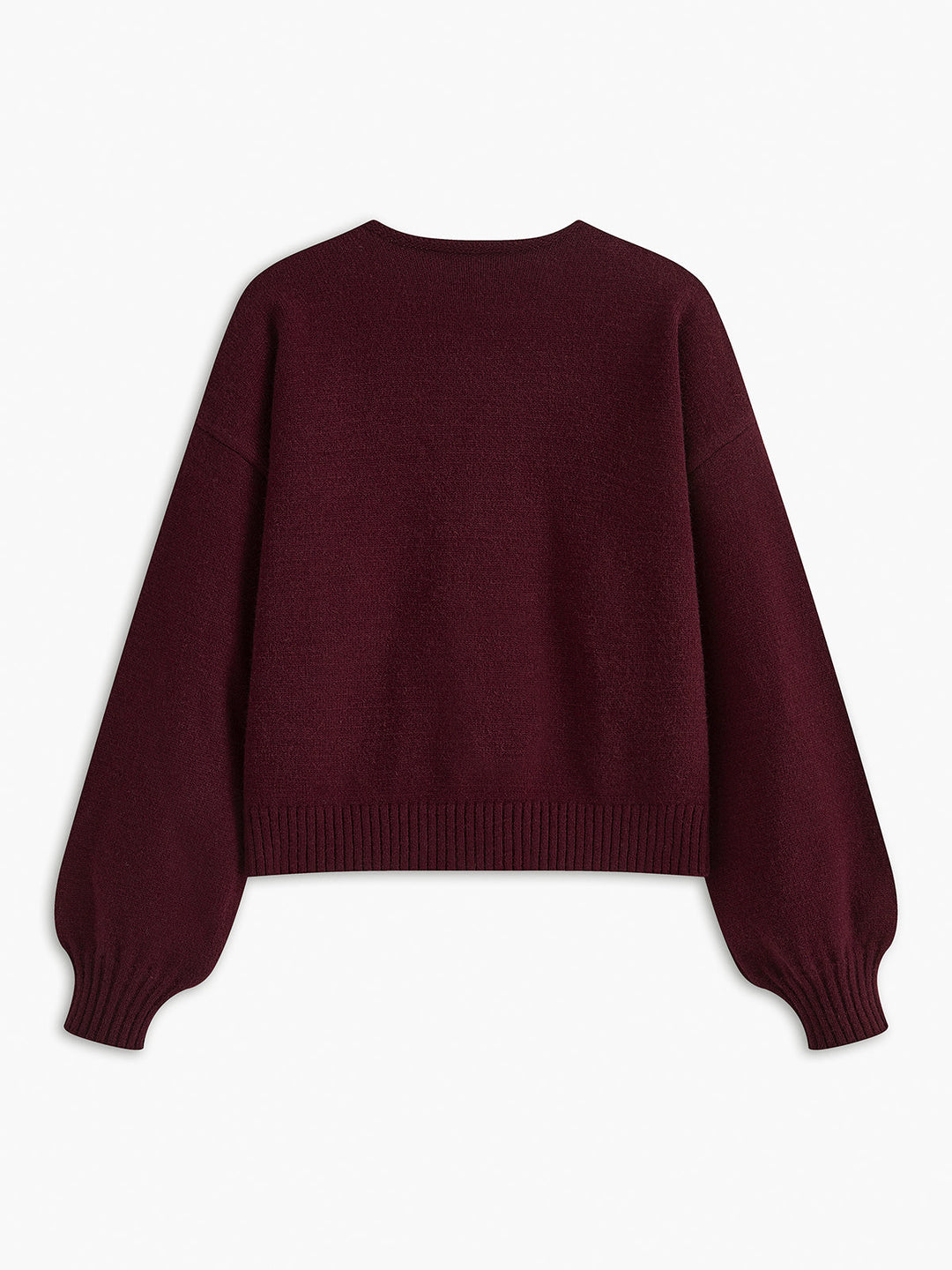 Drune | Strickcardigan mit Samtschleifen Wollmischung Feminin und Modern