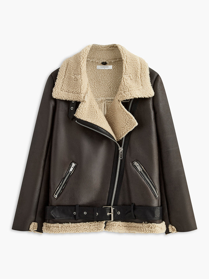 Drune | Gürtelige weiche Fleecejacke