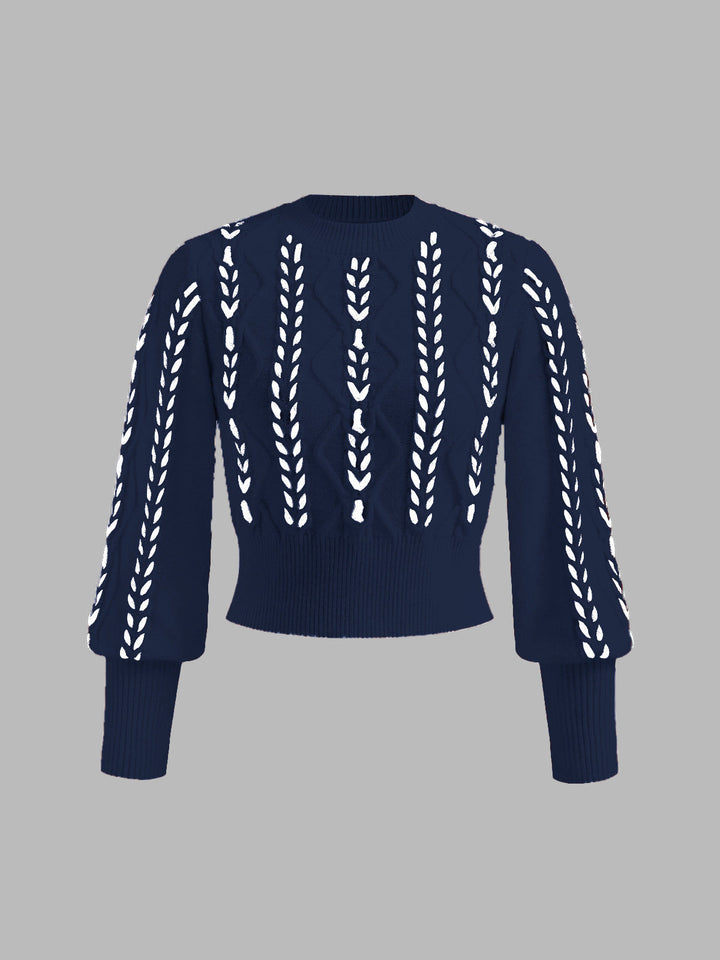 Drune | Strickpullover mit Lochmuster Acrylmischung Elegant und Modern