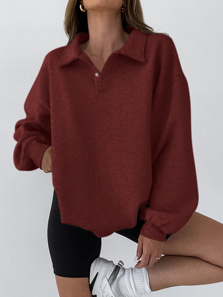 Drune | Sweatshirt mit Kragen Baumwollmischung Lässig und Trendy