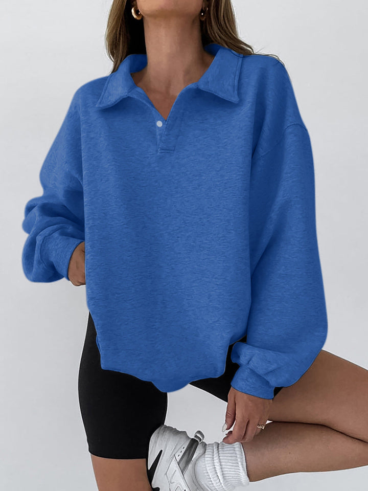Drune | Sweatshirt mit Kragen Baumwollmischung Lässig und Trendy