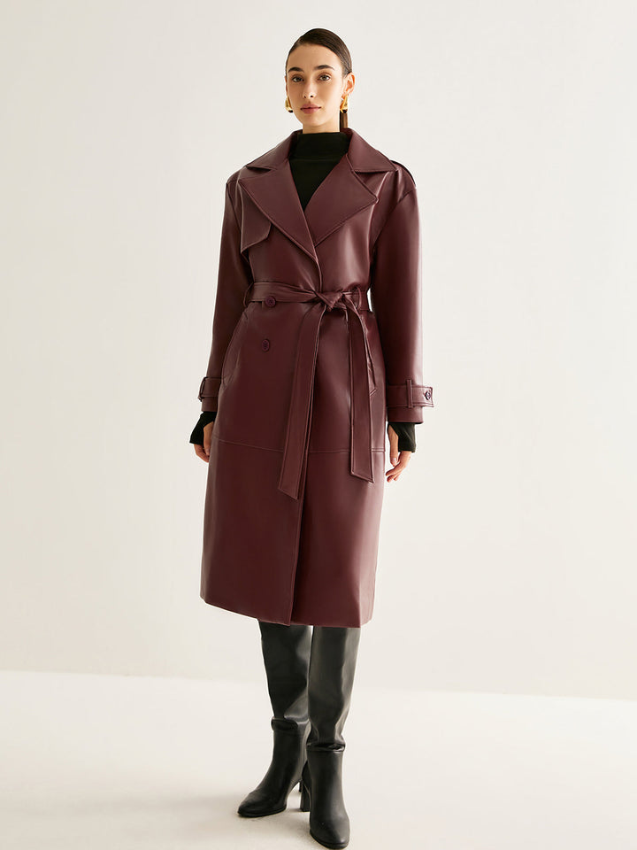 Drune | PU-Leder Lange Jacke