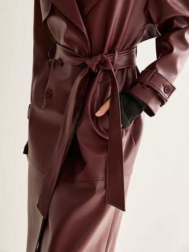 Drune | PU-Leder Lange Jacke