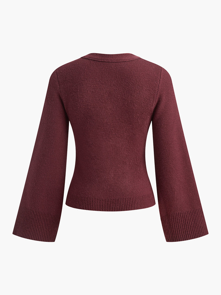 Drune | Strickcardigan mit V-ausschnitt Taschen und Knöpfe Zeitloser Komfort