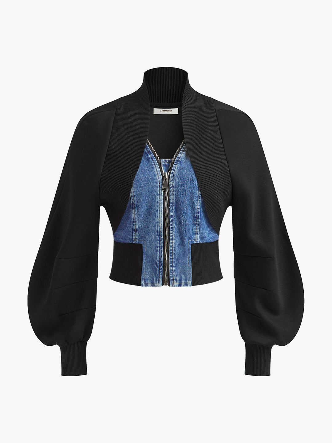 Drune | Sleeve Denim-Panel Slim Jacket