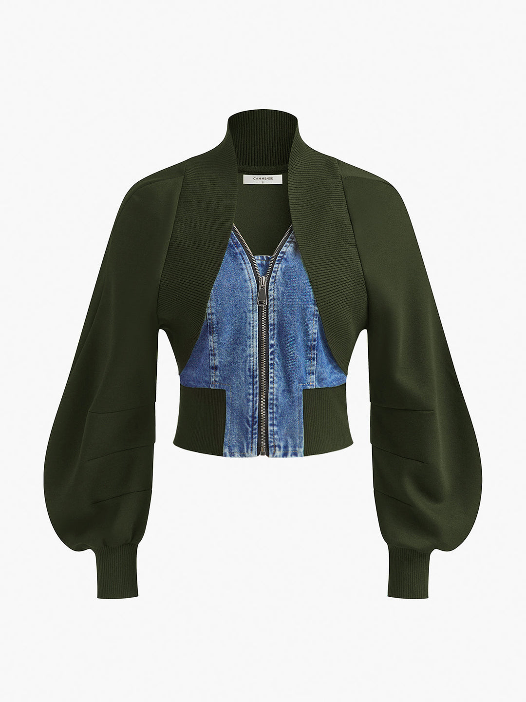 Drune | Sleeve Denim-Panel Slim Jacket