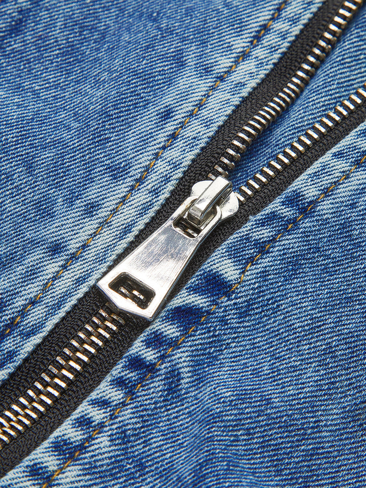 Drune | Sleeve Denim-Panel Slim Jacket