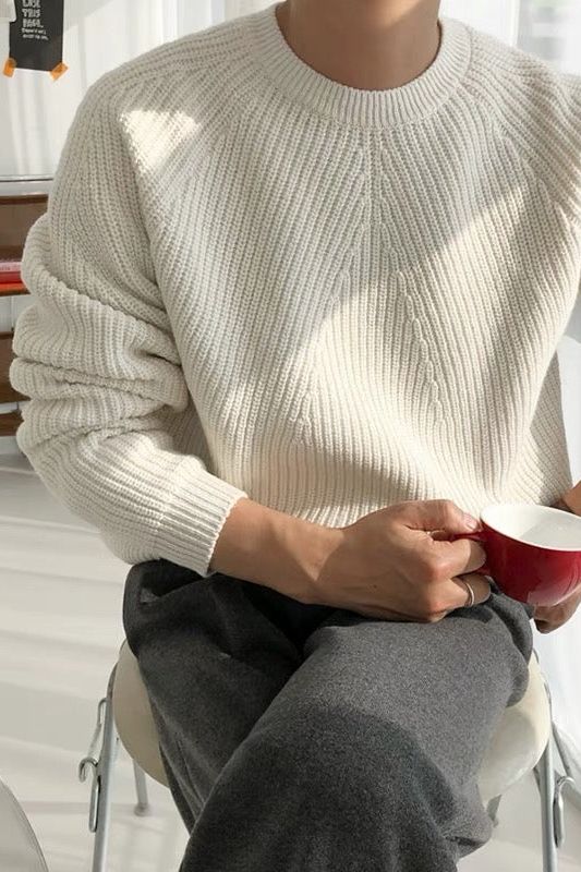 Drune | Eleganter gerippter Pullover für Männer