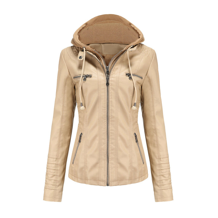 Drune | Lederjacke - Mit Kapuze & Slim-Fit Stil